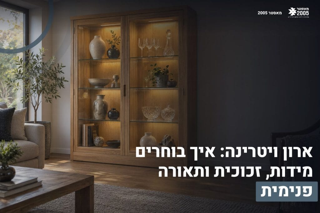 ארון ויטרינה מעץ
